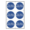 Fire door Keep shut Sign 200x300mm PVC