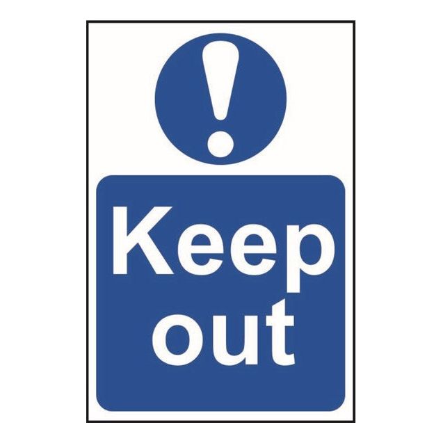 Keep out Sign 200x300mm PVC