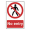 No entry Sign 200x300mm PVC