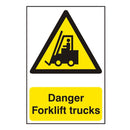 Danger Forklift trucks Sign 200x300mm PVC