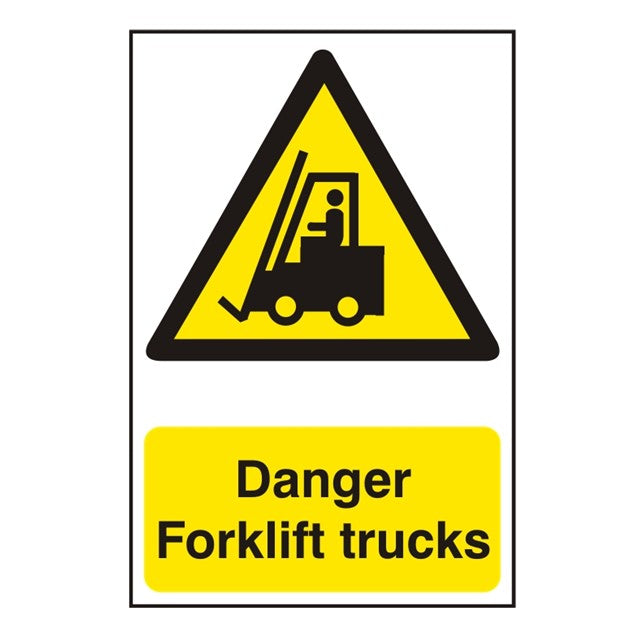 Danger Forklift trucks Sign 200x300mm PVC