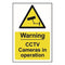 Warning CCTV Cameras in operation Sign 200x300mm PVC