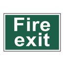 Fire exit (text only) Sign 200x300mm PVC