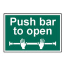 Push bar to open Sign 200x300mm PVC