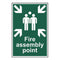 Fire assembly point Sign 200x300mm PVC