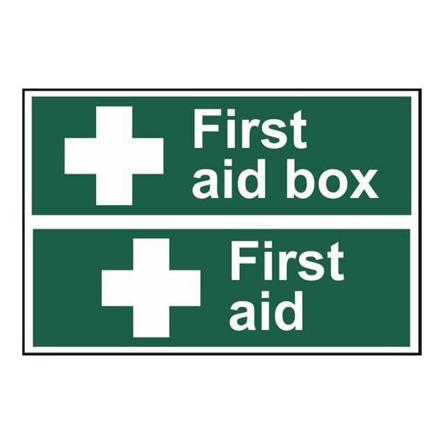 First aid box / First aid Sign 200x300mm PVC