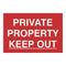 Private property Keep out Sign 200x300mm PVC