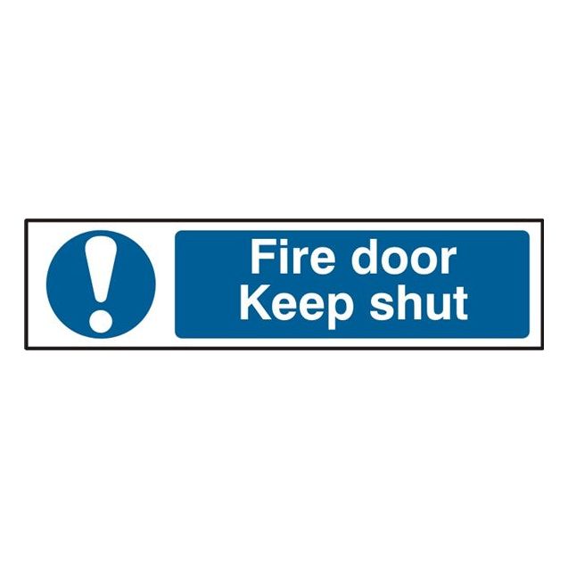 Fire door Keep shut Sign 200x50mm