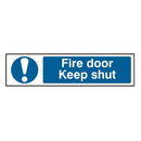 Fire door Keep shut Sign 200x50mm