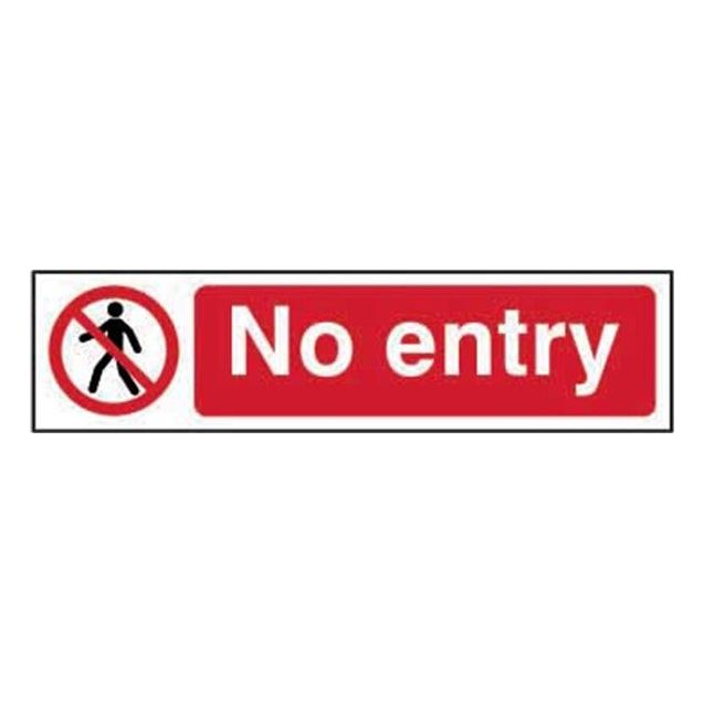 No entry Sign 200x50mm