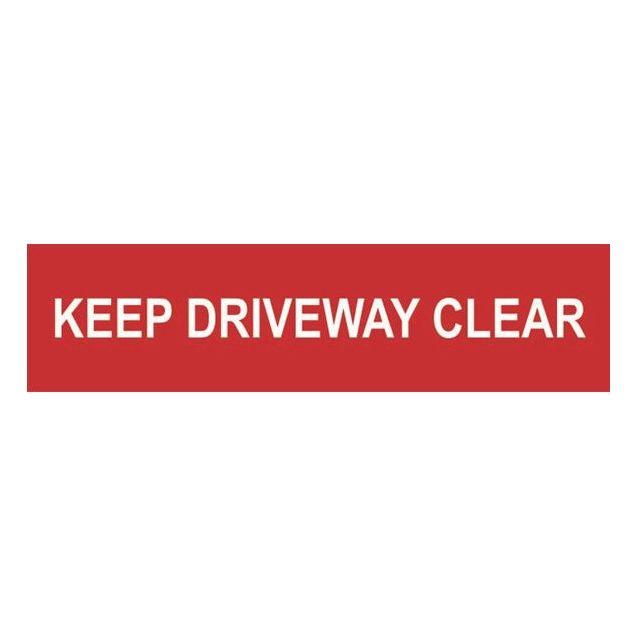 Keep driveway clear Sign/Sticker 200x50mm