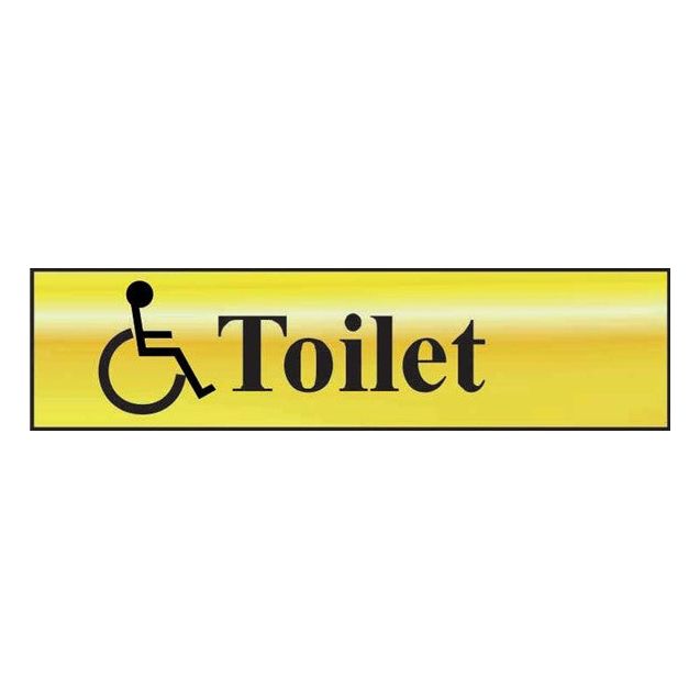 Toilet (with disabled symbol) Sign 200x50mm