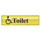Toilet (with disabled symbol) Sign 200x50mm