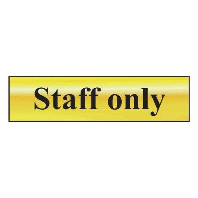 Staff only Sign 200x50mm