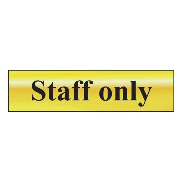 Staff only Sign 200x50mm