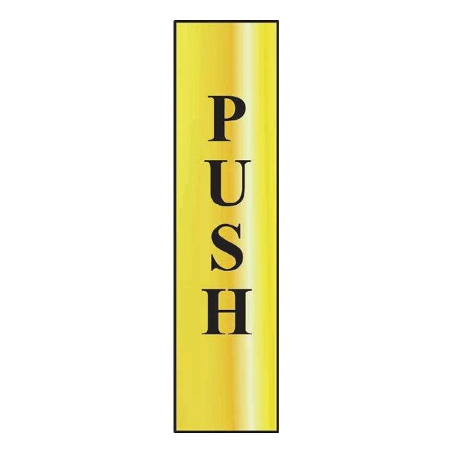 Push (vertical) Sign 200x50mm