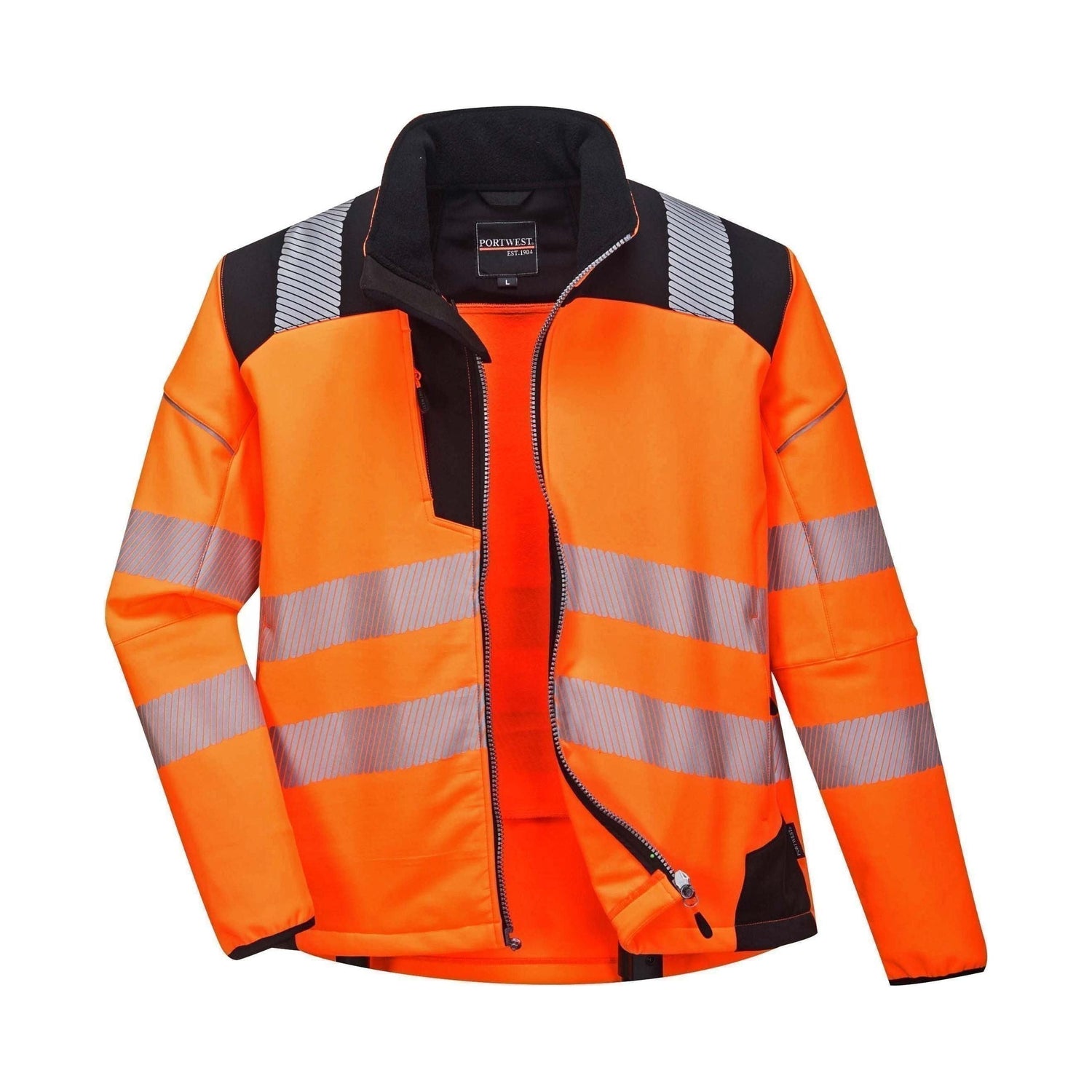 Portwest T402 Hi-Vis PW3 Softshell Jacket Orange