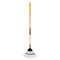 True Temper Wire Leaf Rake 16T Round Tines Long Wood Handle