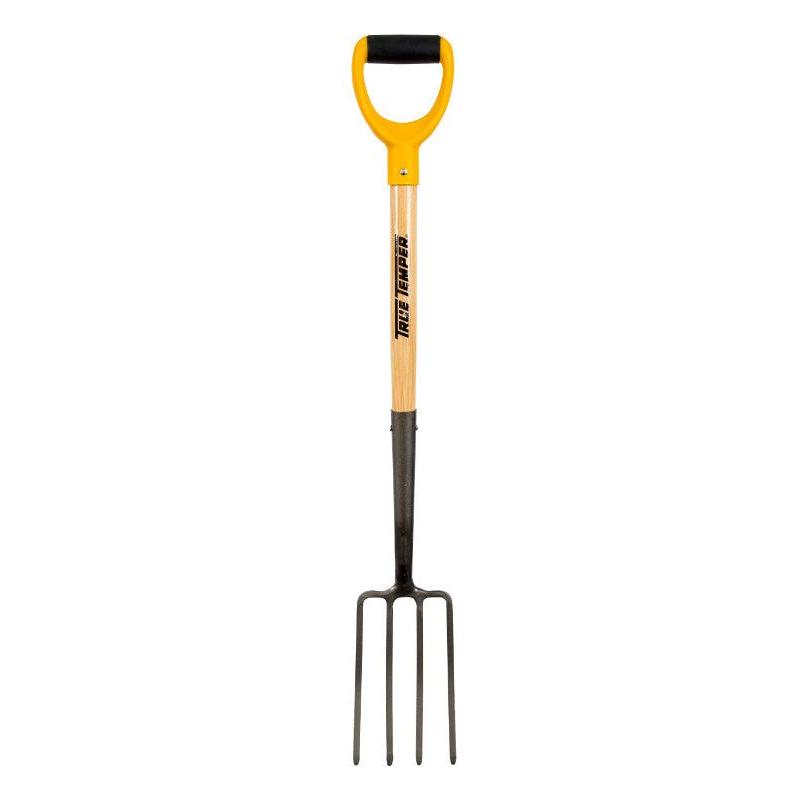 True Temper Border Fork D Grip Wooden Handle
