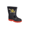 Kids Lined Wellingtons in navy with tractor design, perfect for keeping small feet warm and dry.