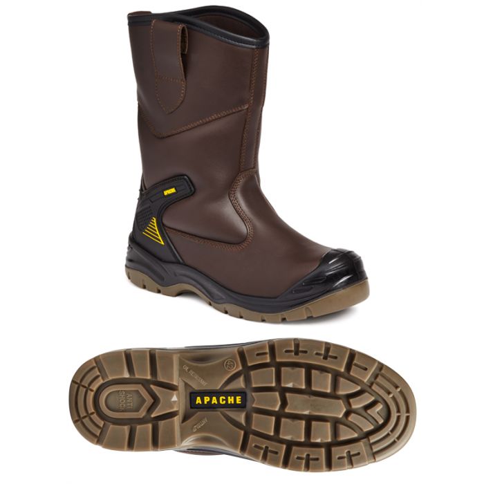 Apache AP305 Safety Rigger Boot Brown S3