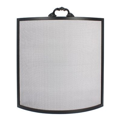 Home Collection Fire Screen Curved Victorian Black