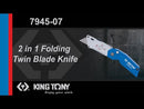 King Tony 2-in-1 Twin Blade Knife
