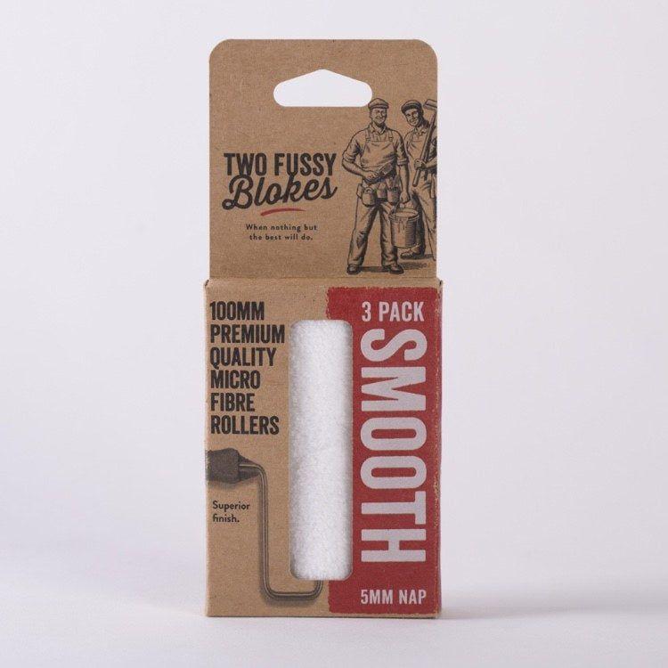 Two Fussy Blokes Rollers-4in Microfibre 5mm 3pk