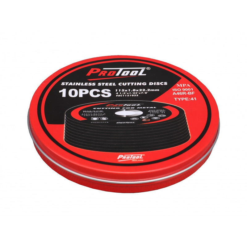 Protool Cutting Disc - 115mm Inox Hd Skinny 1mm Pk10