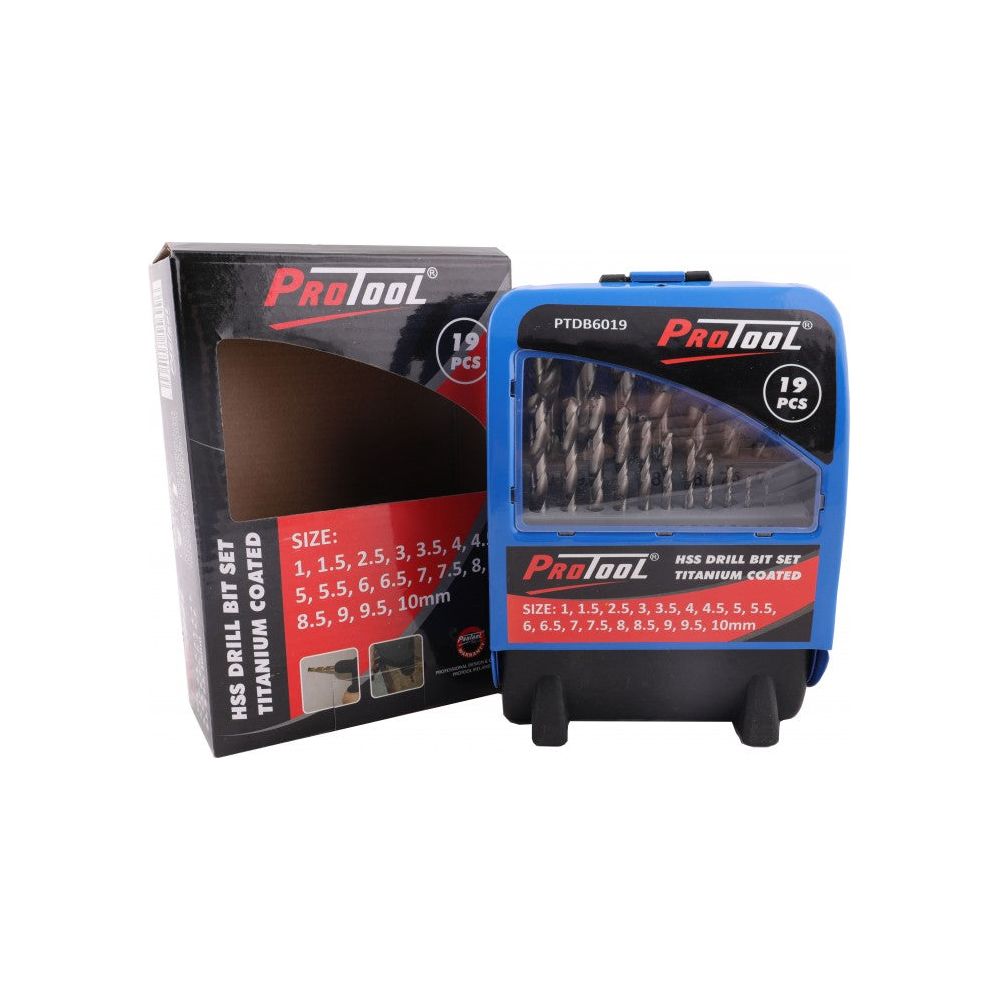 Protool HSS Drill Bit Set - 19PC Titanium
