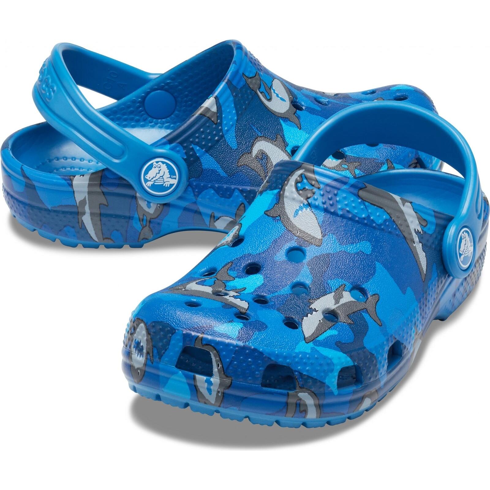 Crocs Kids Classic Shark Blue Clog